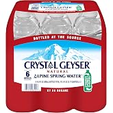 Crystal Geyser Pack of 6 Bottles, Alpine 100% Natural Spring Water, 6-16.9oz bottles per Case, Bottled at The Source