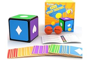 oazoxcx Ball Bouncing Skill Game for Teenagers and Adults,Teen boy Gifts,1 Cube,2 Balls,Coolest Gifts for Boys Girls Age 12 Year Old (Red Green Yellow Blue Purple)