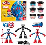 Play-Doh Marvel Hero Adventure Action Figure Playset 3 Bendable Figures