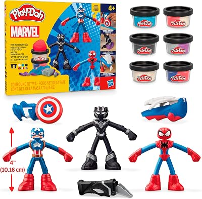 Play-Doh Marvel Hero Adventure Action Figure Playset 3 Bendable Figures