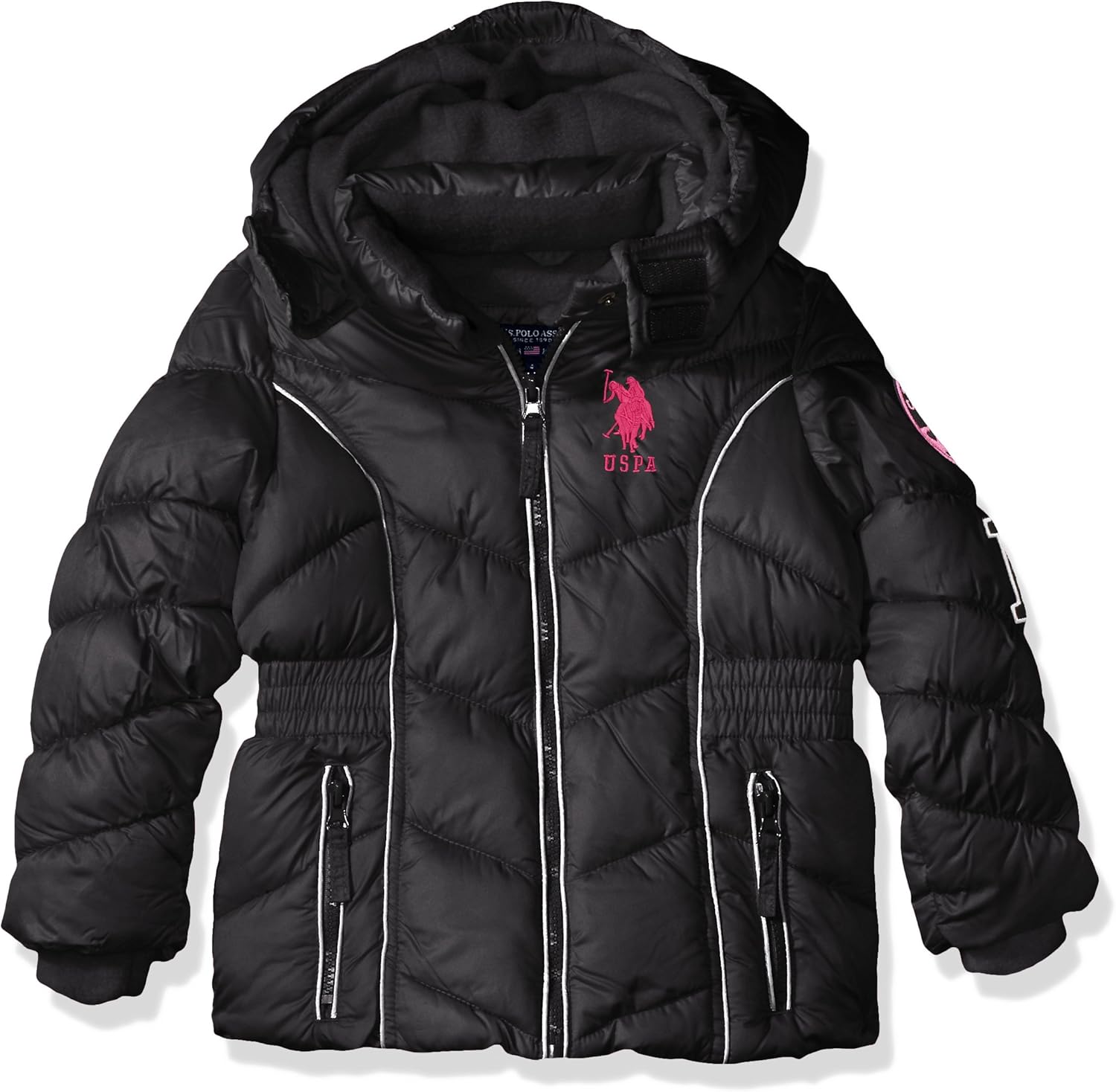 polo bubble coat black
