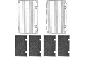 JooFn RV Air Conditioner Grille A/C Ducted Air Filter Cover for Dometic 3104928.019 (2pcs A/C Grilles with 4pcs Filter)