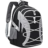 BLUEFAIRY Middle High School Backpack for Boys Girls Large Bookbag with Laptop Compartment Back to School Book Bags for Teens Teenagers Mochilas Escolares para Niños Niñas (Black/Gray, Solid)