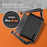 VonHaus Slim 2 Step Ladder Anti Slip Steps Feet 150kg Folding Steel Black view 3