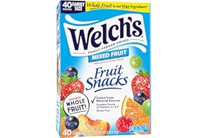 Welch's Fruit Snacks, Mixed Fruit Snack Box, Gluten Free, 0.8oz Snack Packs (Pack of 40)