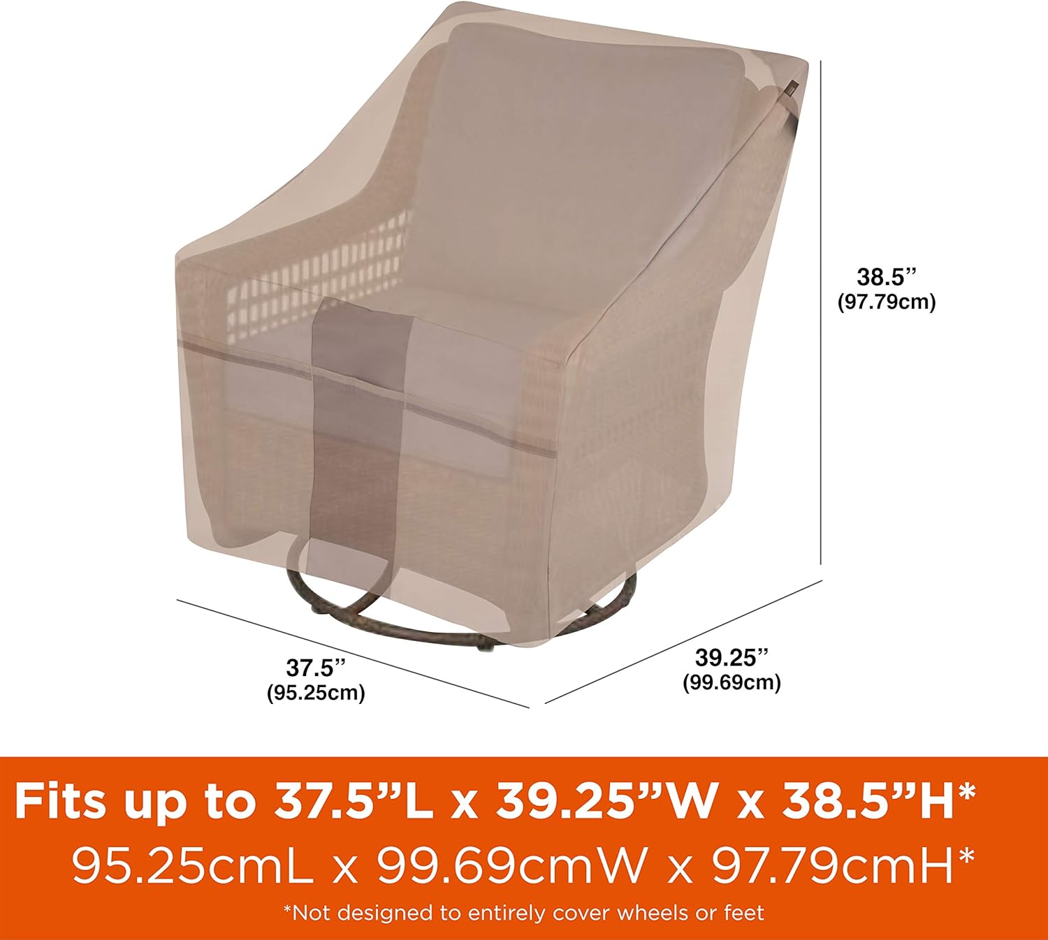 Modern Leisure 2972 Monterey Swivel Patio Lounge Chair, Outdoor Cover (37.5 39.25 D x 38.5 H inches) Water-Resistant, Khaki/Fossil: Garden & Outdoor