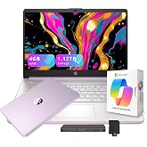 HP Stream 14" HD Student&Business Laptop with AI Copilot, Intel Processor N150, 4GB RAM, 1.12TB Storage (128GB UFS + 1TB Dock