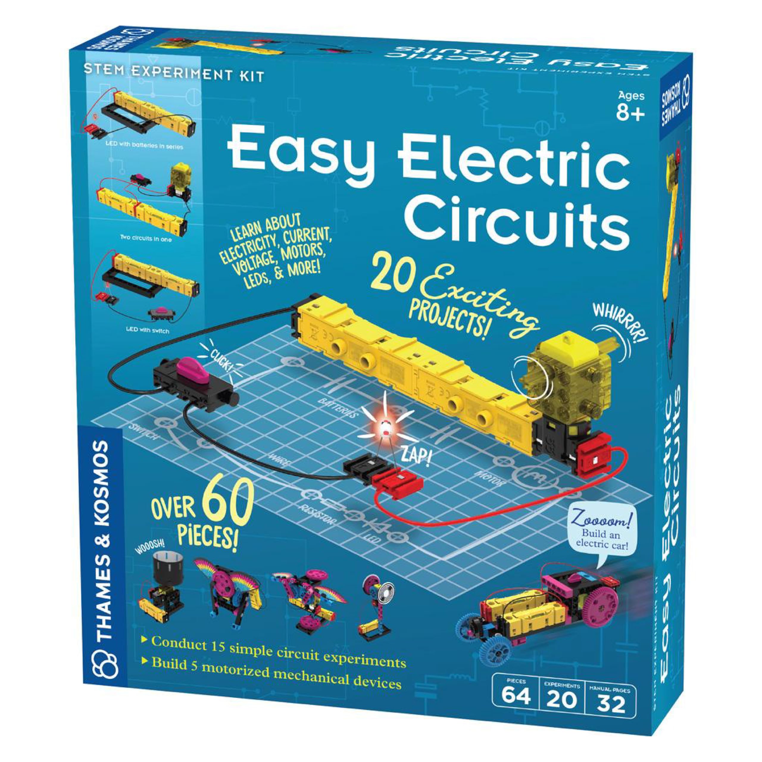 Thames & Kosmos Easy Electric Circuits | STEM Science Kit for Kids Age 8+ | Learn About Electricity & Circuit Building | Educational Experiments for Beginners