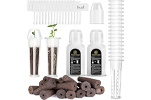 Growell Hydroponic Seed Pods Kit, Grow Anything Kit with 17 Grow Sponges, 17 Grow Baskets, A+B Hydroponics Nutrients, 17 Grow Domes, 17 Tags, Hydroponics Garden Accessories for Most Brands
