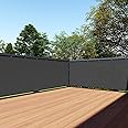 TANG 3' x 55' Black Balcony Privacy Screen Fence 200GSM Deck Fence Outdoor Privacy Cover Weather Resistant for Patio Apartment Deck Porch Backyard Railing Screen