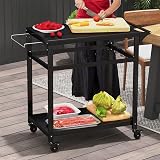TANGZON Outdoor Grill Cart with 4 Lockable Wheels 108x50x88cm view 8