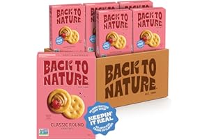 Back To Nature Classic Round Crackers, Dairy Free, Non GMO, 6.5 Ounces (Pack Of 6)
