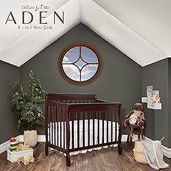 Dream On Me Aden 4-in-1 Convertible Mini Baby Crib