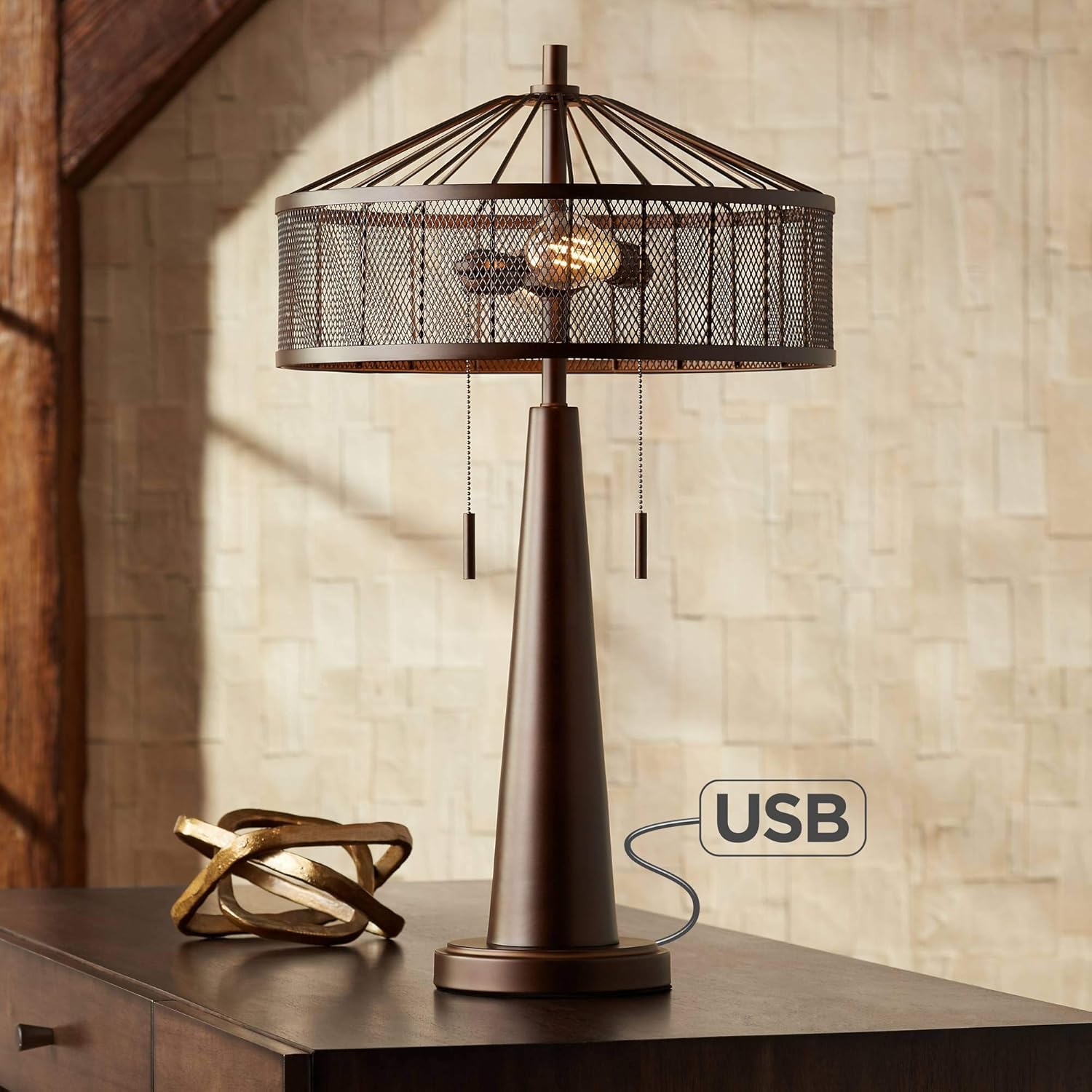 Best franklin iron works table lamp with usb