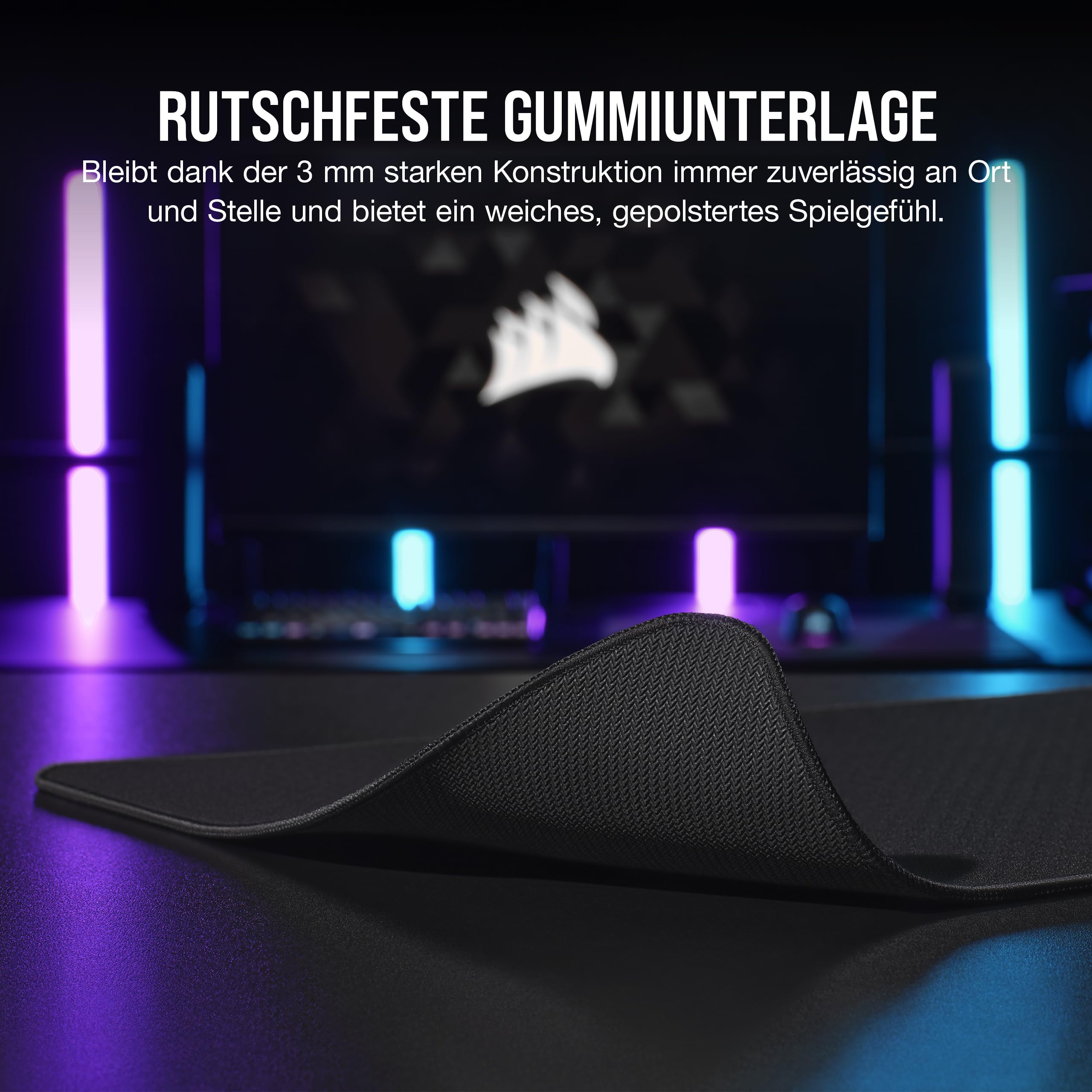Corsair MM500 v2 Erweitertes Hybrid-Stoff-Mauspad – 93cm x 30cm – Schwarz 5