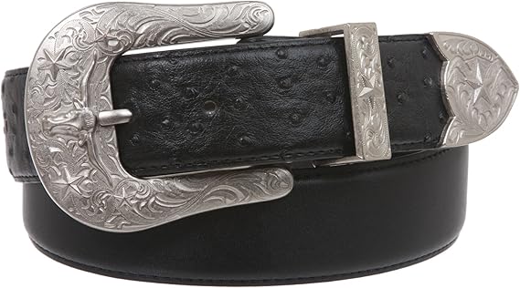 black ostrich belt