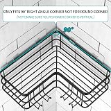Yazoni Corner Shower Caddy No Drilling Adhesive Shelf 2 Pack Black view 5