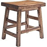 Alaterre Furniture Durango 20-Inch Tall Industrial Wood Dining Stool - Table or Extra Seat - Unique Rustic Industrial Style a