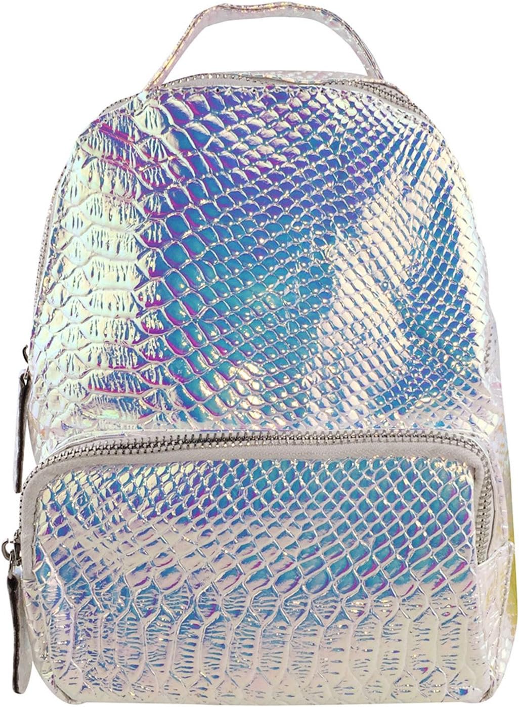 snakeskin mini backpack