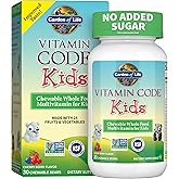 Garden of Life Vegetarian Multivitamin Supplement for Kids - Vitamin Code Kids Chewable Raw Whole Food Vitamin with Probiotics, 30 Chewable Bears