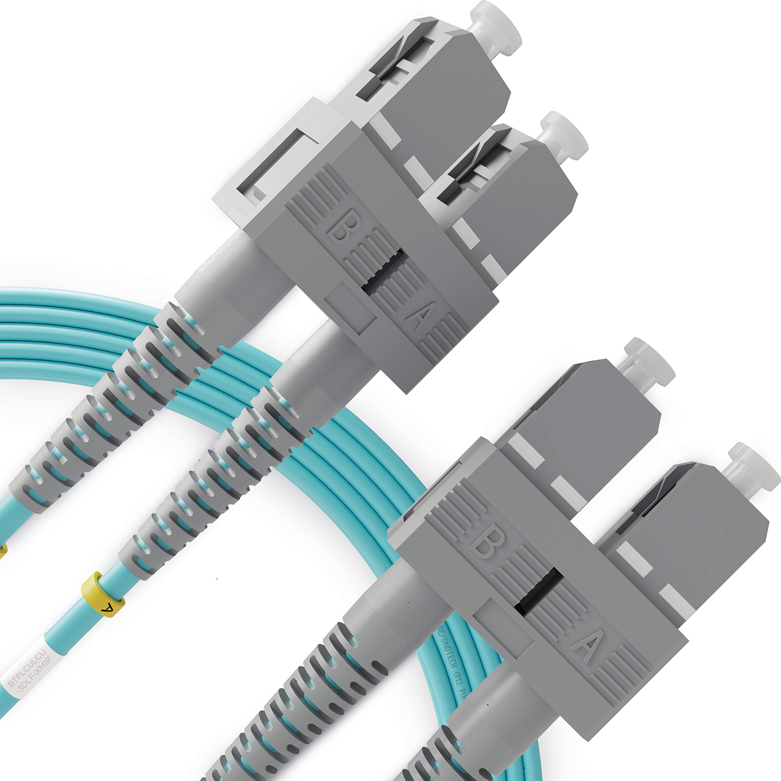 BEYONDTECH SC to SC OM3 Fibre Patch Cable Multimode (LSZH) 50/125 10G Duplex - 5M (1 Pack) PureOptics Lead Series