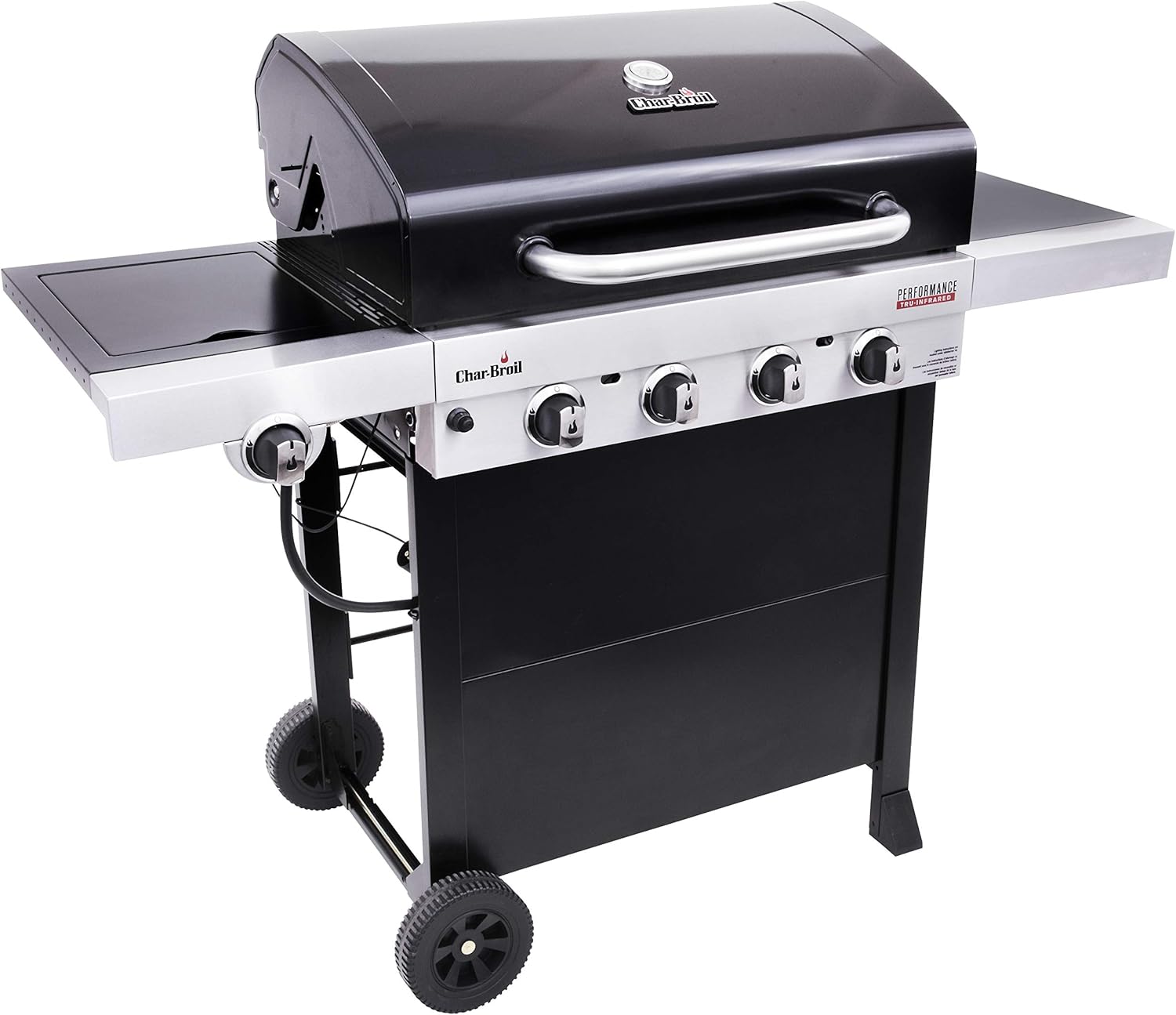 review Char-Broil 463280219 Performance TRU-Infrared 4-Burner Cart Style Gas Grill, Black