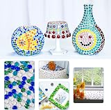 Hisredsun 290pcs Glass Pebbles 1.35kg Flat Marble Beads Vase Filler Stones view 7