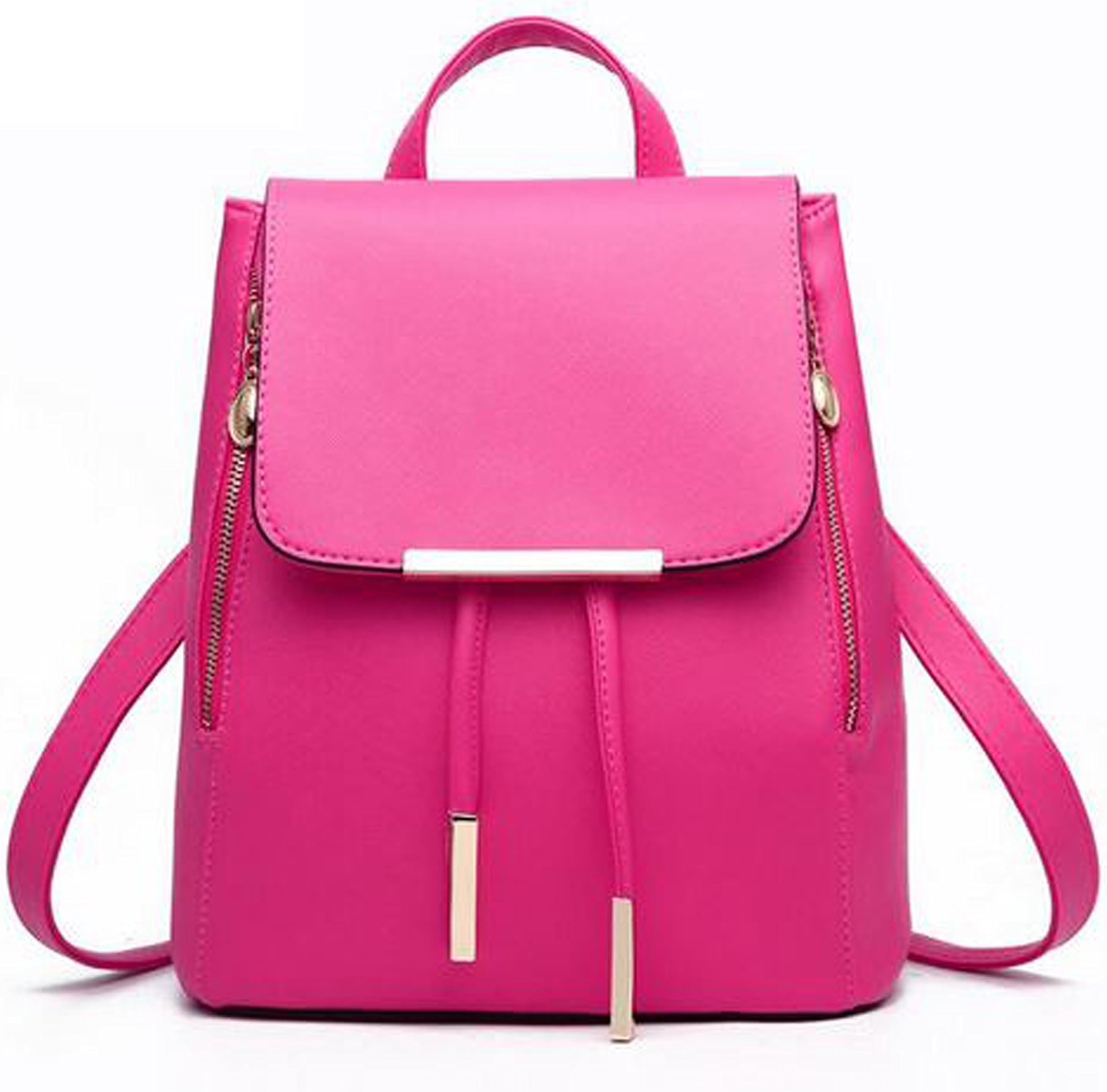 Womens Backpack PU Leather Mochila Escolar Top-Handle Backpack