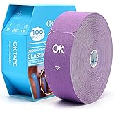OK TAPE Kinesiology Tape Pre Cut Strips Bulk (100 PCS),Elastic Cotton Latex Free Hypoallergenic Athletic Tape Roll for Muscle Joint Knee,Waterproof k Tape 2in×10in/PCS