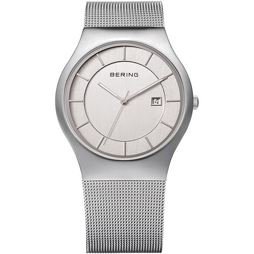 BERING Herren-Armbanduhr Analog Quarz Edelstahl 11938-000