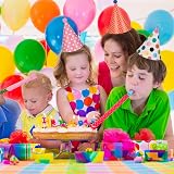 Opopark 11pcs Birthday Cone Hats with Pom Poms 9 Hats 2 Crowns 15 Blowouts view 6