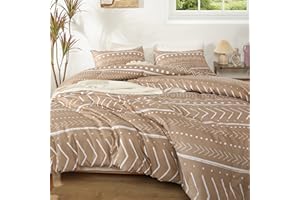 Smoofy Aztec Taupe Comforters Queen Size, Folkloric Art Pattern Khaki Boho Aztec Bohemian Queen Comforter Set with Soft Microfiber Fill Bedding, 1 Comforter 2 Pillowcases