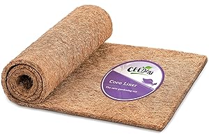 CEED4U 40×16 Inch Natural Coco Coir Liner Roll Coconut Fiber for Plants Sheet Coco Mat for Planter Hanging Basket Window Box Flower Pot Animal Pet Pad Liner