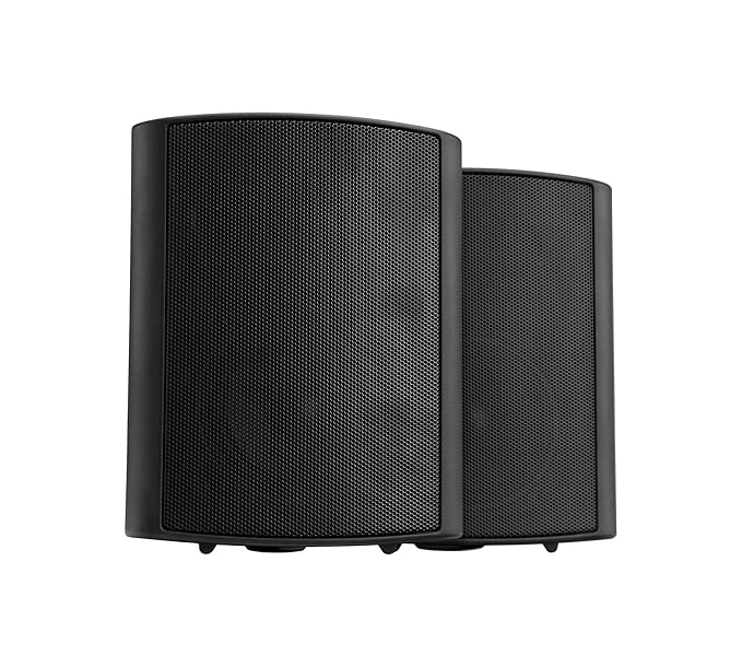 Pronomic USP-430 BK Paar ELA/HiFi Wandlautsprecher (2-Wege Boxen, Indoor/Outdoor, 4'/103mm Woofer, 1,2'/30 mm Tweeter, 30/60/