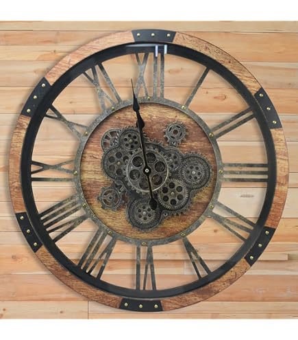 Amazon.com: TOPPTIK 24 Inch Moving Gear Wall Clock, Oversized Wall