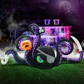 13Ft Halloween Inflatables Giant Octopus Black Sticky Pumpkin LED Light Blow up Halloween Decor for Carnival Party Store Outdoor Yard Lawn Decorations