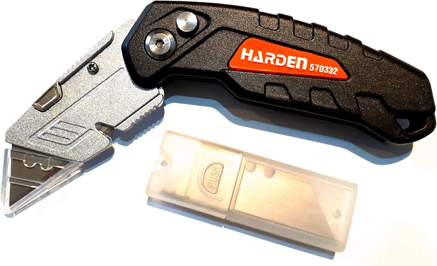 Utility Knife Folding by Harden 6" Cutter Pocket Quick Change Heavy