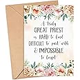Emily gift Priest Card - Priest Leaving Card - A Truly Great Priest Is Hard To Find - Farewell Card - Appreciation Card - Retirement Card