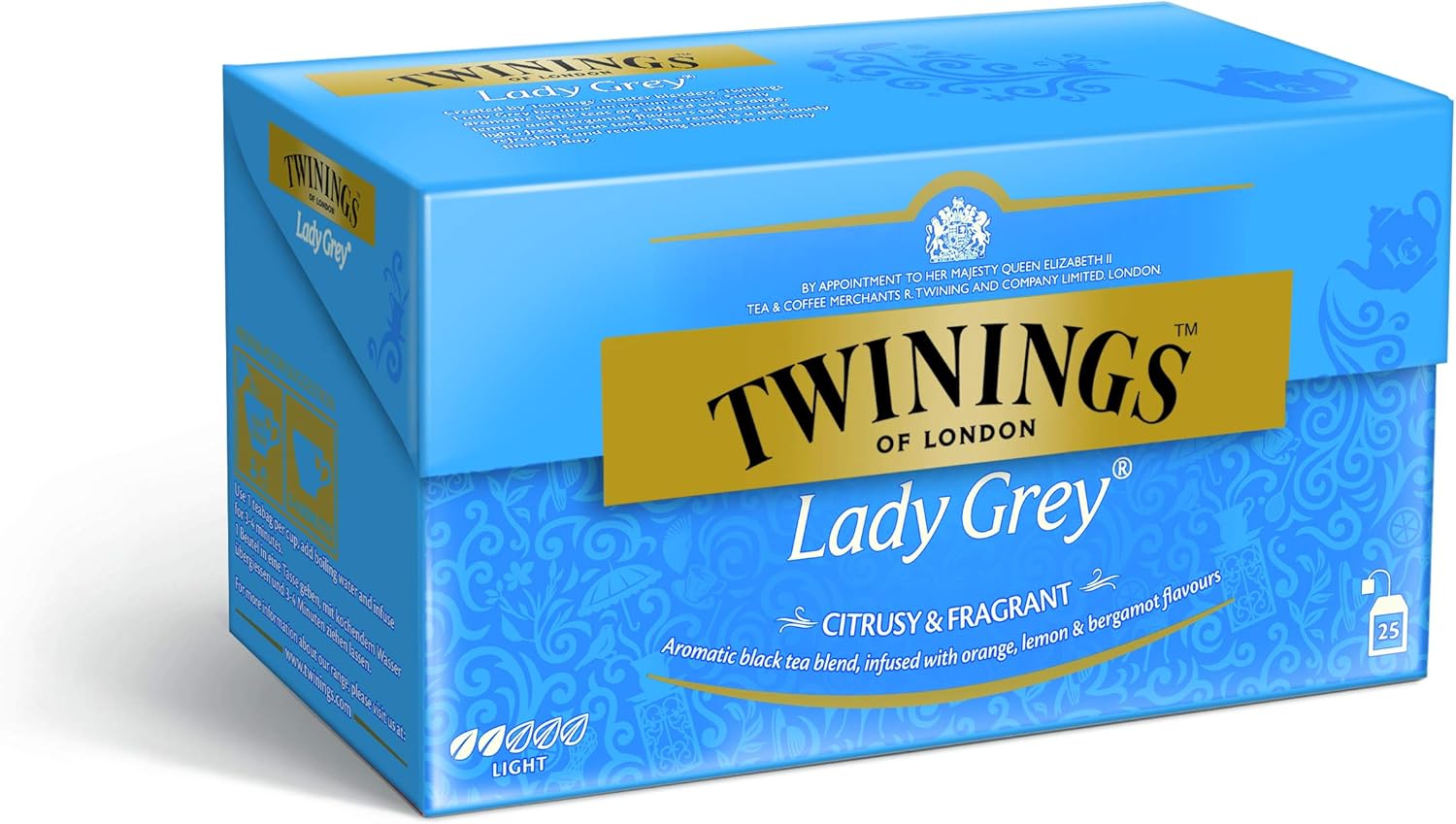 Twinings Lady Grey 50g, 25 bolsas, 1 paquete (1 x 50 g): Amazon.es: Alimentación y bebidas