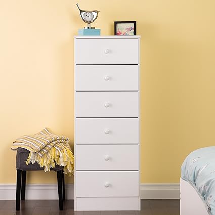 Prepac Astrid 6 Drawer Tall Chest White Amazon Ca Home Kitchen
