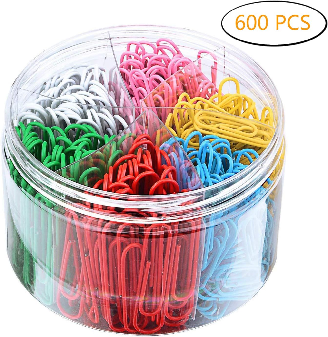 Paper Clips 600 Pieces 28mm Assorted 6 Colors Standard