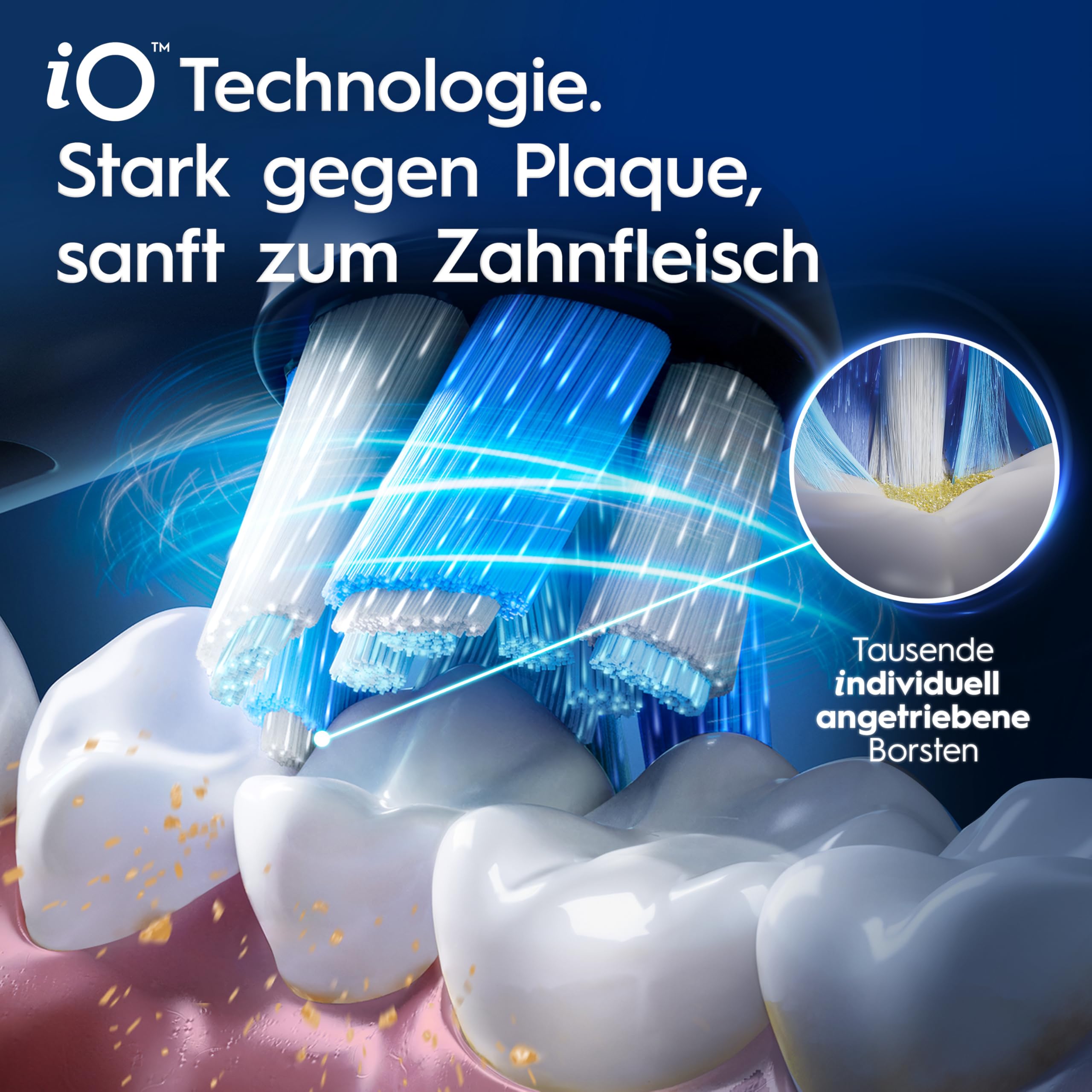 Oral-B iO Series 6 Plus Edition Elektrische Zahnbürste/Electric Toothbrush, Inkl. 3 Aufsteckbürsten, 5 Putzmodi für Zahnpflege, Reise-Etui, Designed by Braun, Schwarz 7