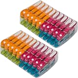 Caraselle Clothes Pegs 40 Pcs Heavy Duty Non Slip UV Plastic Laundry Pegs view 6