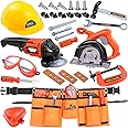 Kids Tool Set-Zealous Pretend Construction Toy with Kids Tool Belt, Toddler Tool Set with Angle Grinder Toys & Circular Saw, Child Play Tool Set for Boys Girls Ages 3,4,5,6,7 Years Old