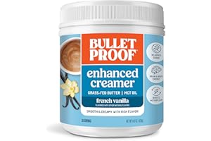 Bulletproof French Vanilla Creamer, 14.8 Ounces, Keto Coffee Creamer with MCT Oil and Grass-Fed Butter