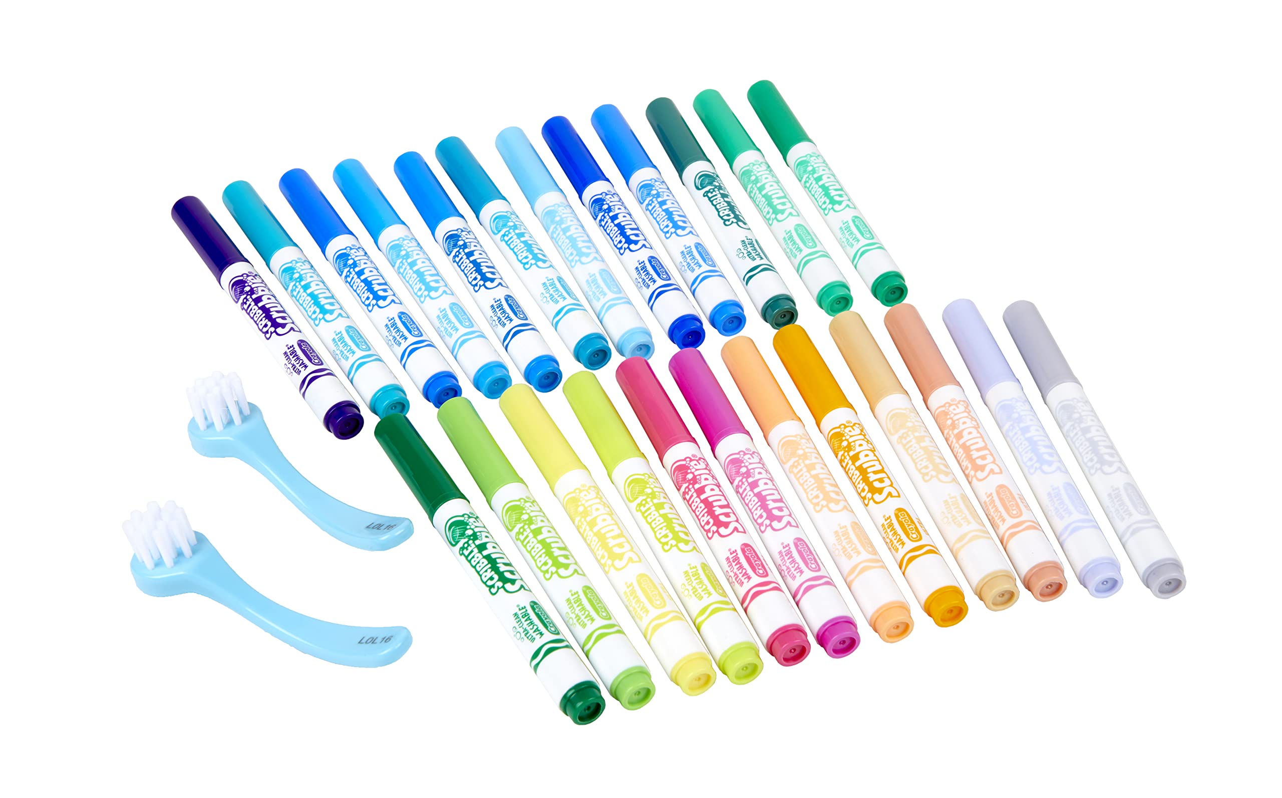 Crayola Scribble Scrubbie Pets Marker Set, 24 Washable Markers For Kids, Gifts For Girls & Boys [Amazon Exclusive]