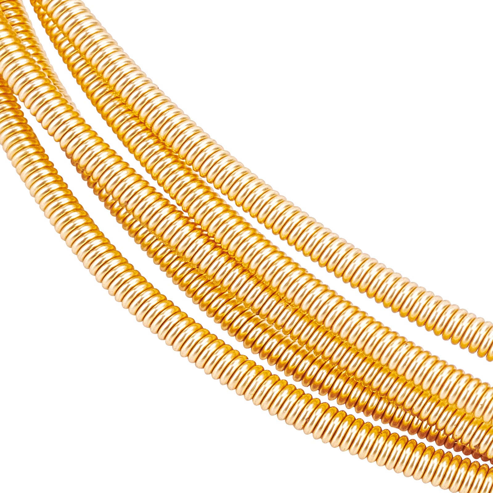 BENECREAT 5 Rolls 14 Gauge Gold Plated French Bullion Wire, 1m Spiral Copper Wire for Embroidery Beading, Jewelry Making and Clothes Decoration, 20cm/pc