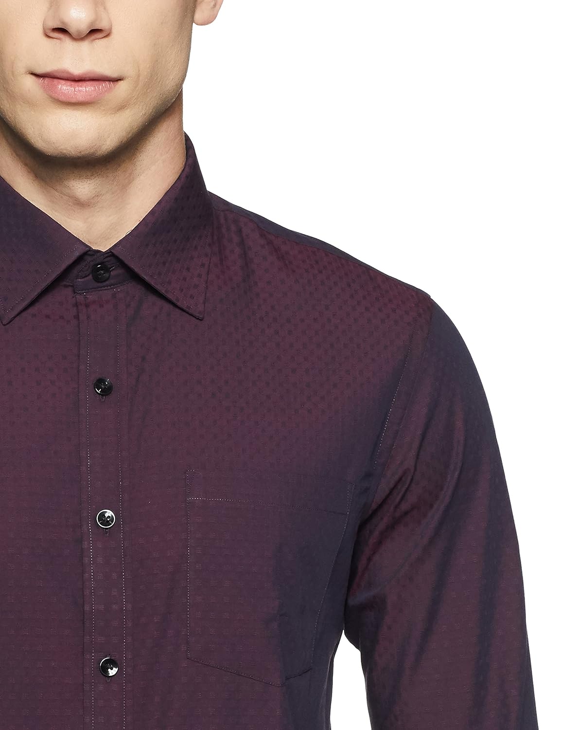 arrow men's plain slim fit formal shirt