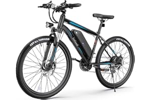 Wooken Electric Bike for Adults with Peak 750W Motor, 27.5'' Ebike with 48V 499WH Removable Battery, Up to 55Miles Electric Mountain Bike, 21.6MPH Adults Electric Bicycle with LCD Display, 21 Speed