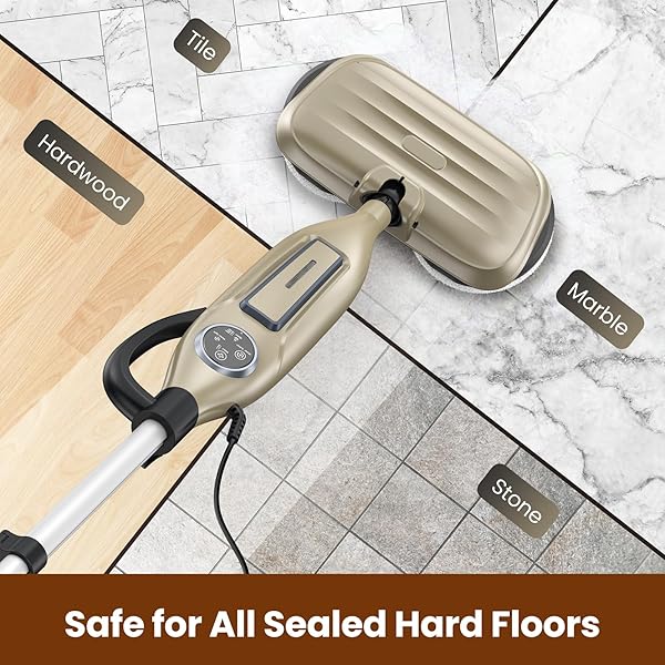 DEVOAC VM6 SCRUBBING STEAM MOP WITH ROTATING MOP PADS, 10 IN 1 STEAM MOP, LIGHTWEIGHT SPIN MOP & 3 STEAM MODES FOR HARD FLOOR LAMINATE MARBLE FLOORS